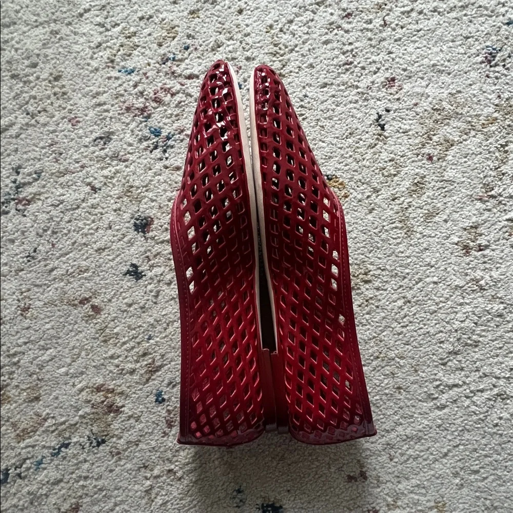 Reformation Paulina Ballet Flat Red - Size 9 - Picture 5 of 7